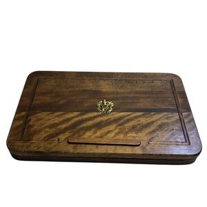 Vintage Cheese Serving Folding Tray 1960 Japan Gail Craft Wood with knife